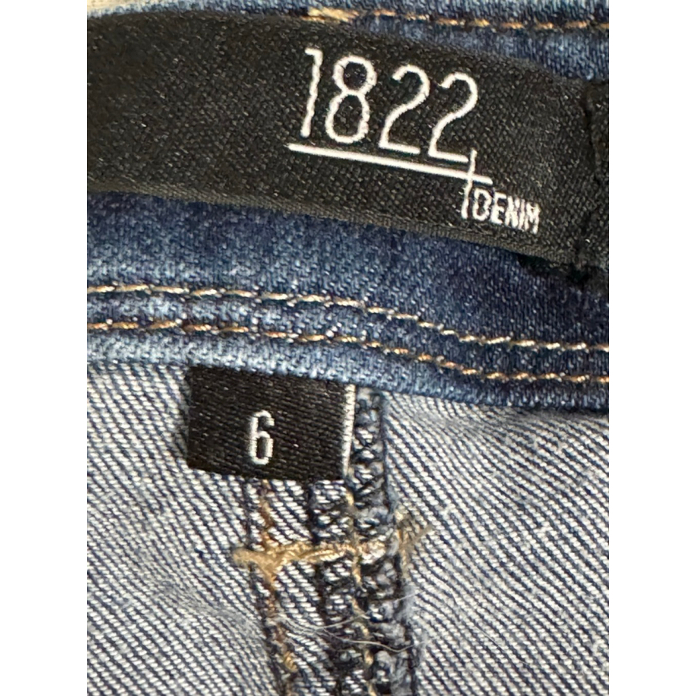 Women's 1822 Denim medium wash Blue Cropped capri Jeans Size 6 - Picture 5 of 11